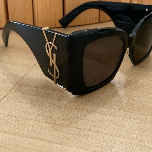 New Saint Laurent SL M119 BLAZE-001 Black Cat Eye Women's Sunglasses Fashion - Picture 2 of 6